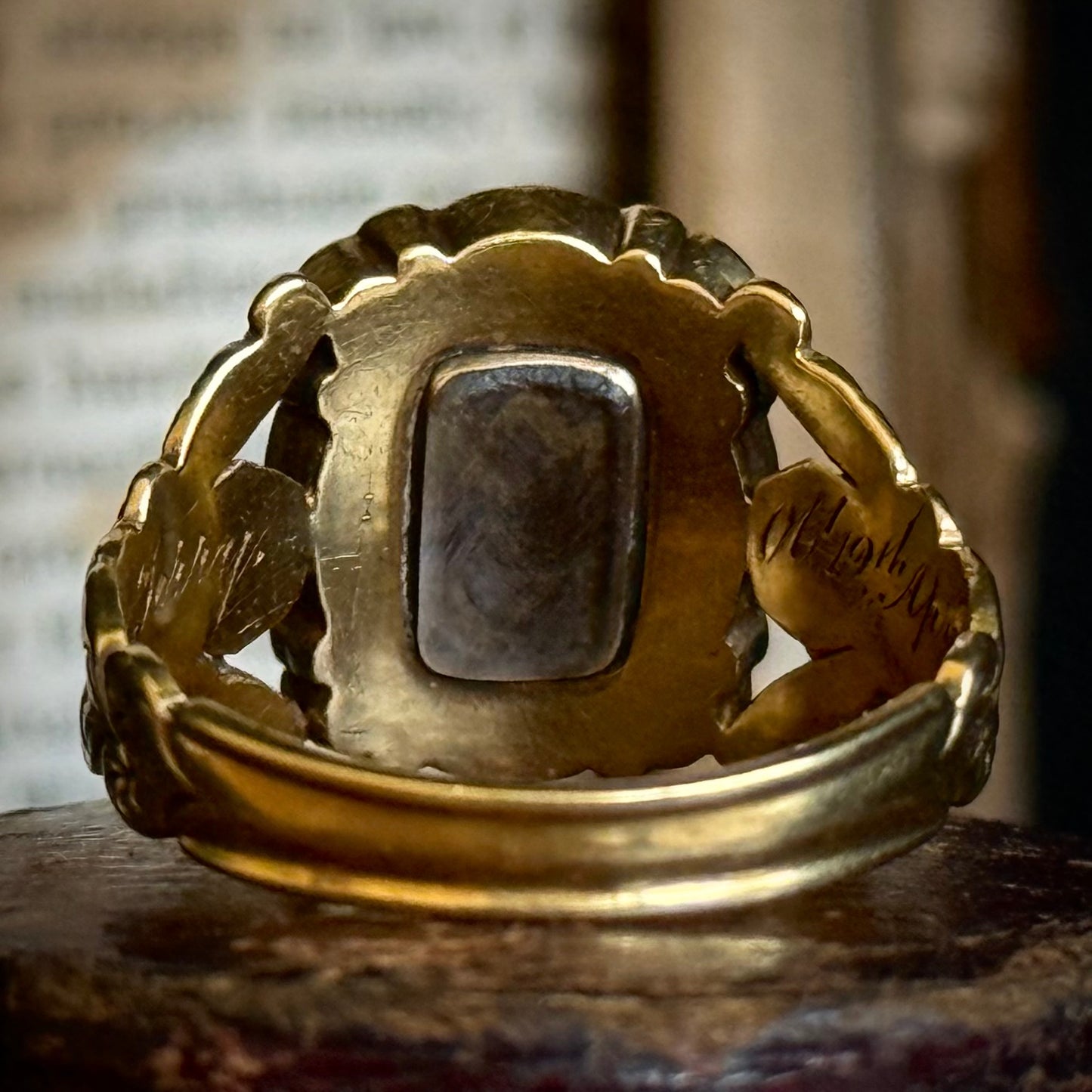 Antique Georgian Forget Me Not Diamond Mourning ring