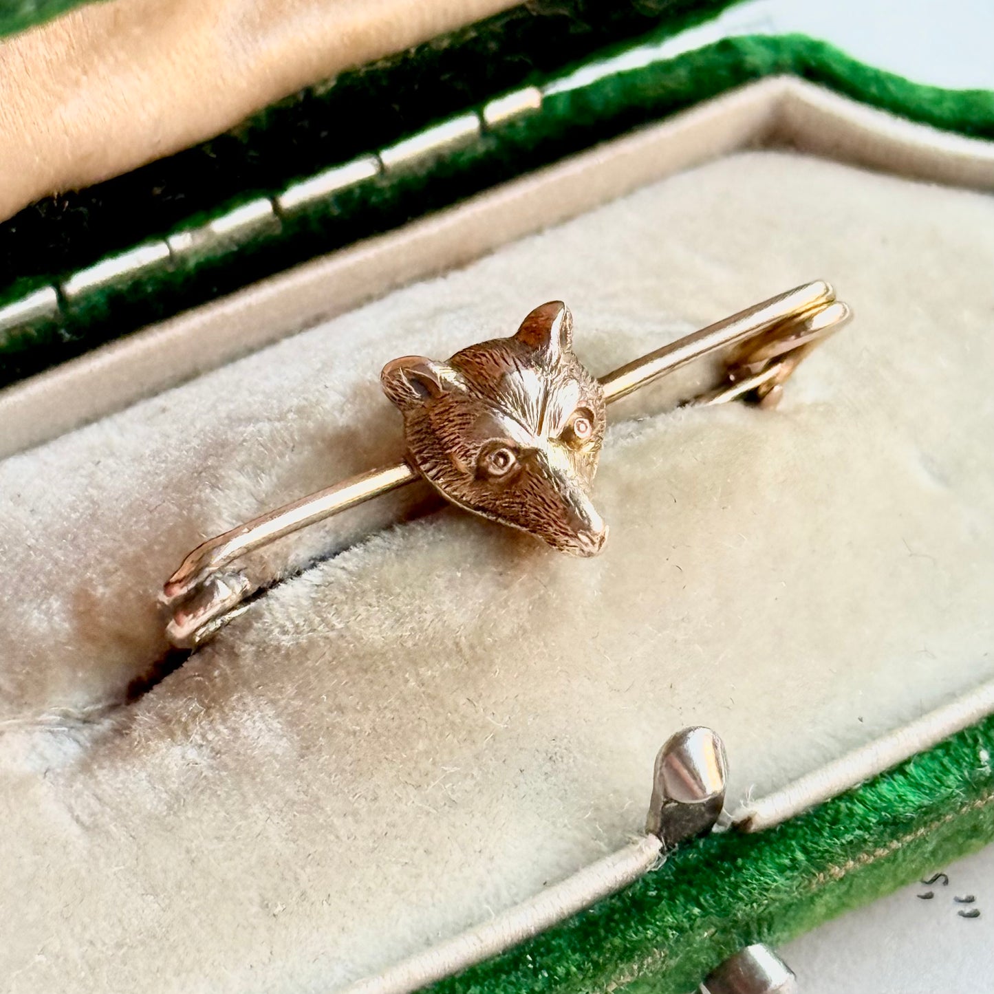 Antique Fox Brooch in 9 Carat Gold; Circa 1900