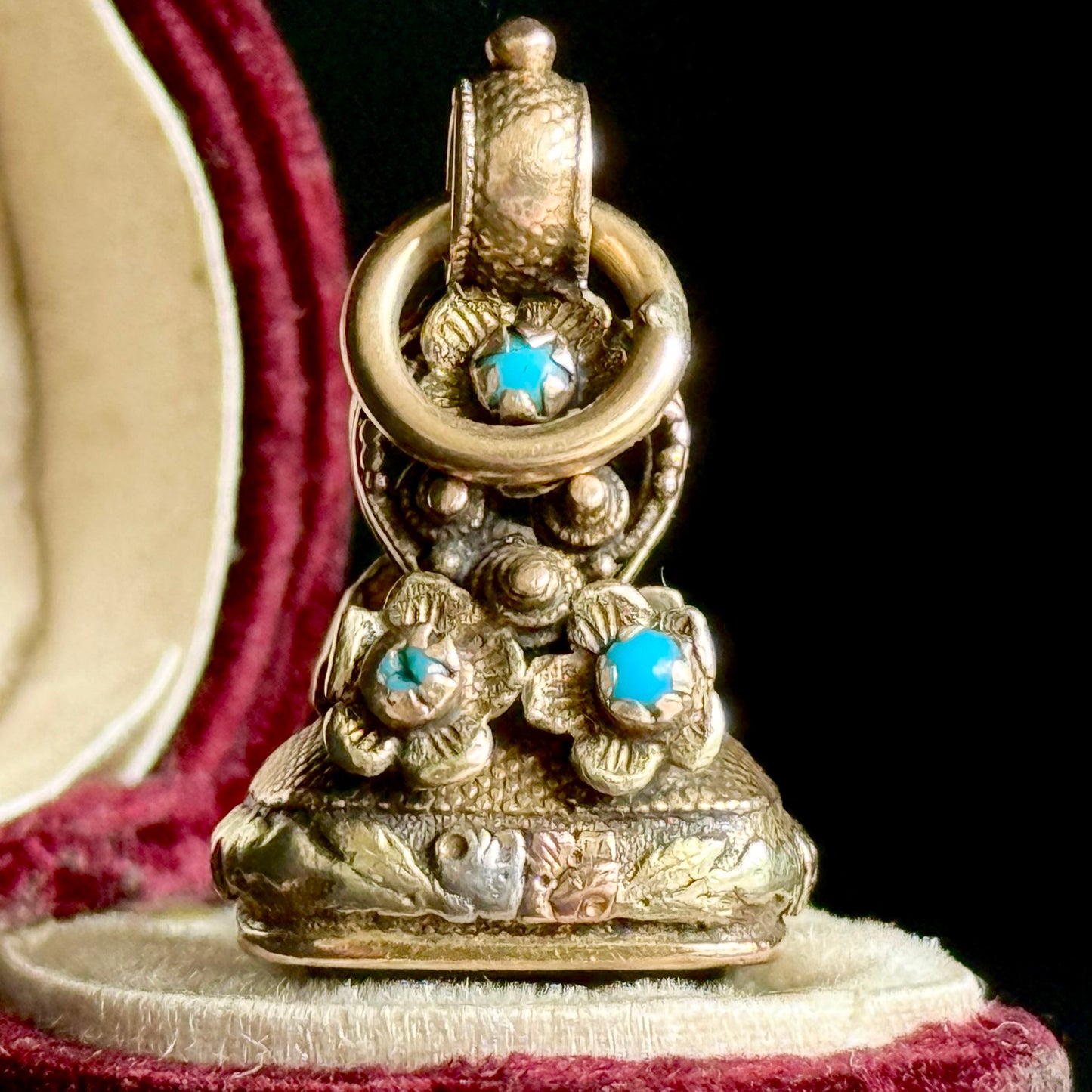 Victorian Intaglio Citrine Fob in 9 Carat Gold; Circa 1890