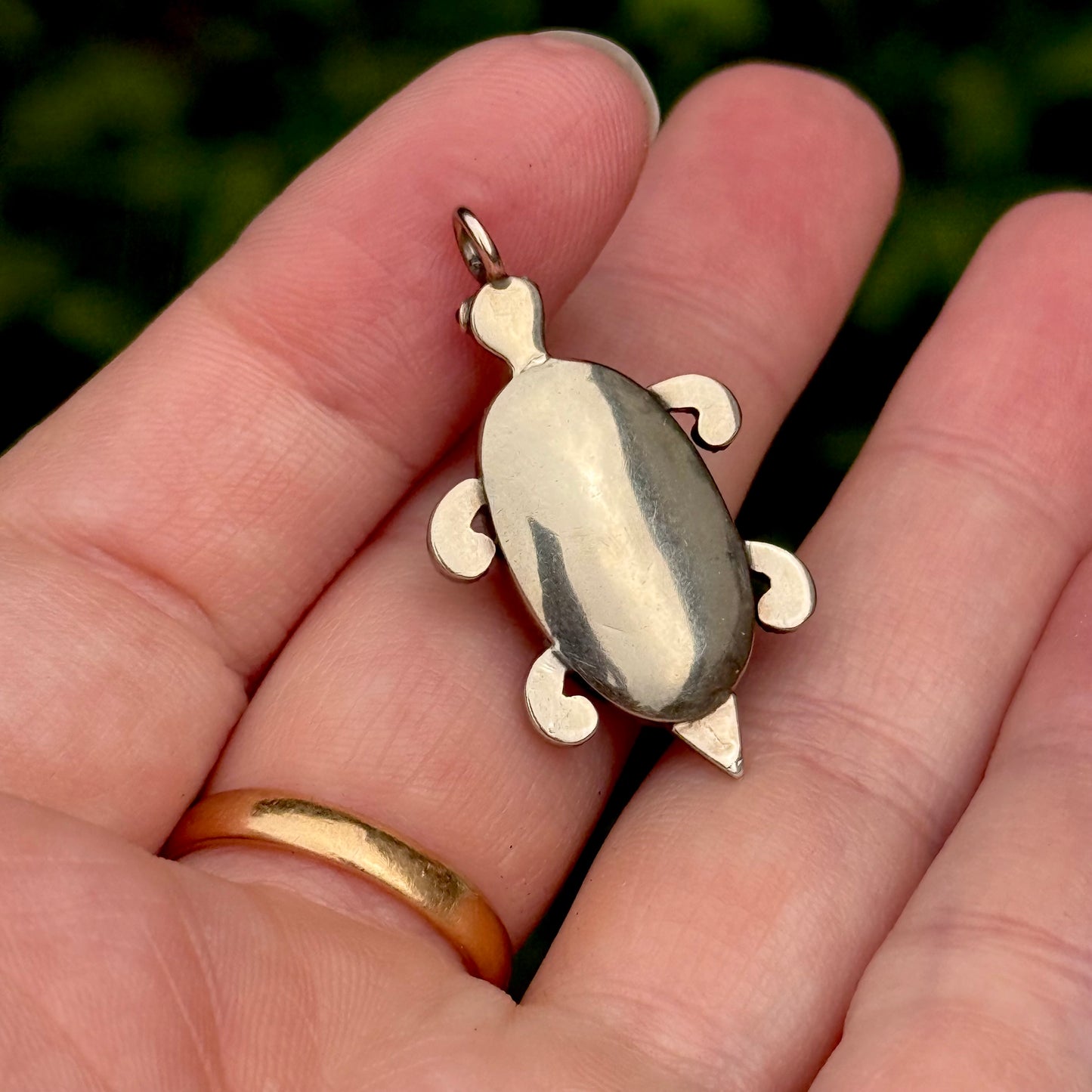 Antique Victorian Garnet & Diamond Turtle Pendant
