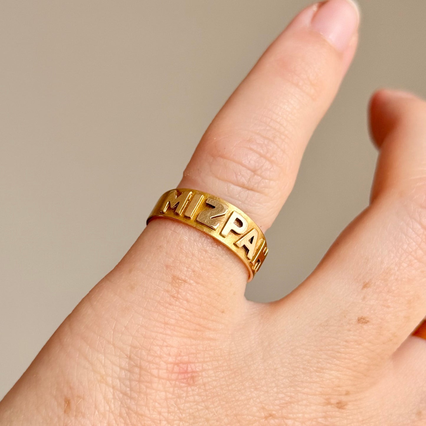 Victorian Mizpah Ring Created In 18 Carat Gold; Circa 1873