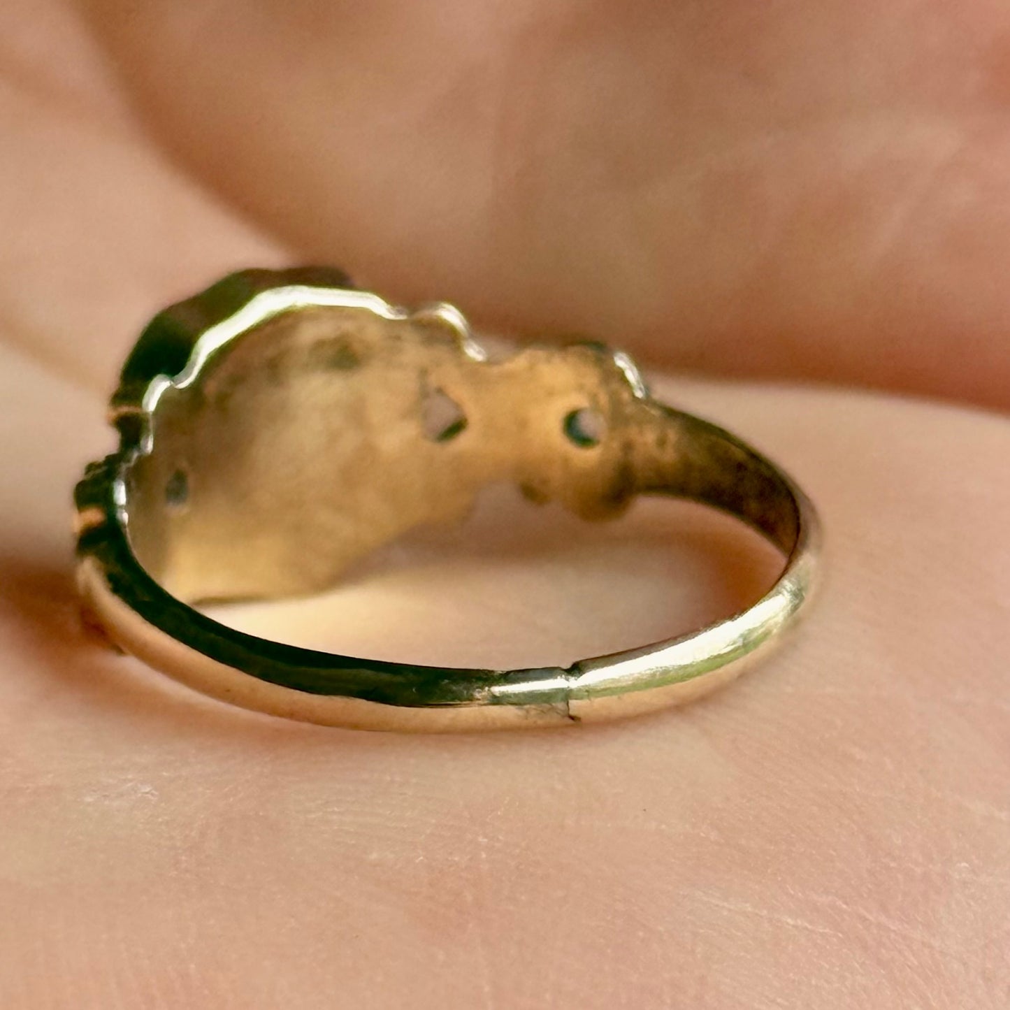 Victorian Initial Intaglio Ring in 9 Carat Gold; Circa 1880