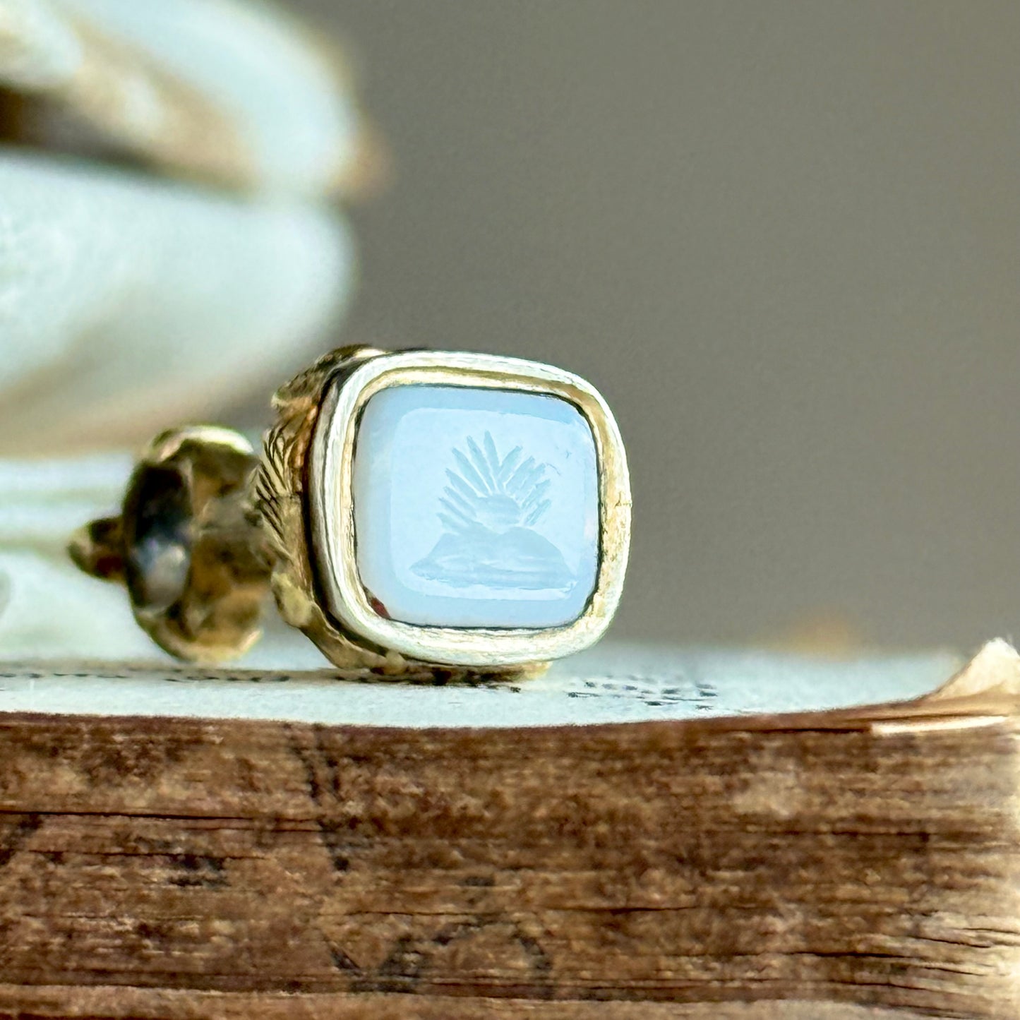 Antique Sentimental Sunrise Intaglio Fob; Circa 1850