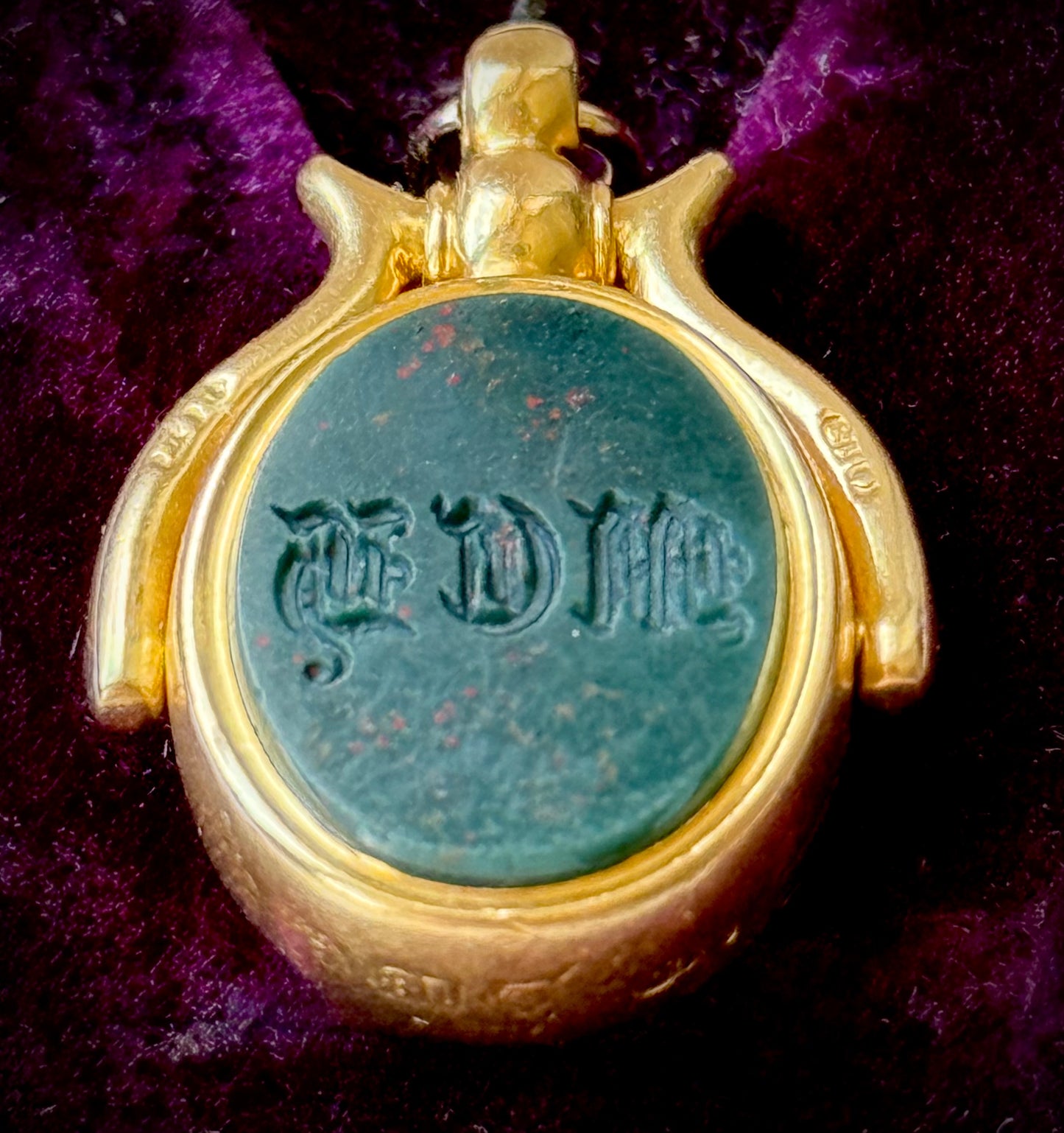 Victorian 'Hopkins' Intaglio Fob in 18 Carat Gold; Circa 1890