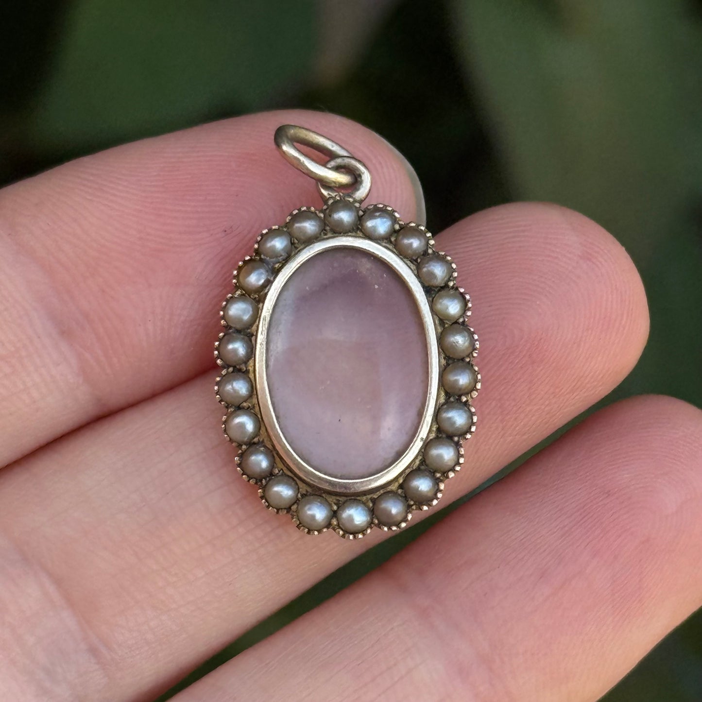 Antique Victorian Pearl Locket Pendant in 9 Carat Gold