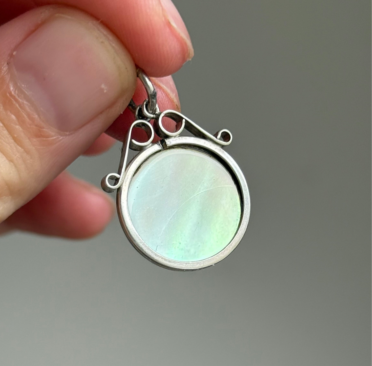 Shibayama & Mother of Pearl Pendant in Sterling Silver