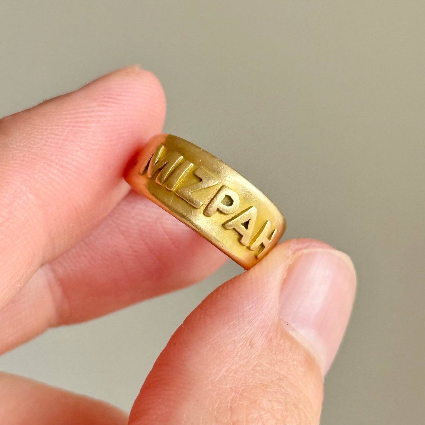 Victorian Mizpah Ring Created In 18 Carat Gold; Circa 1882