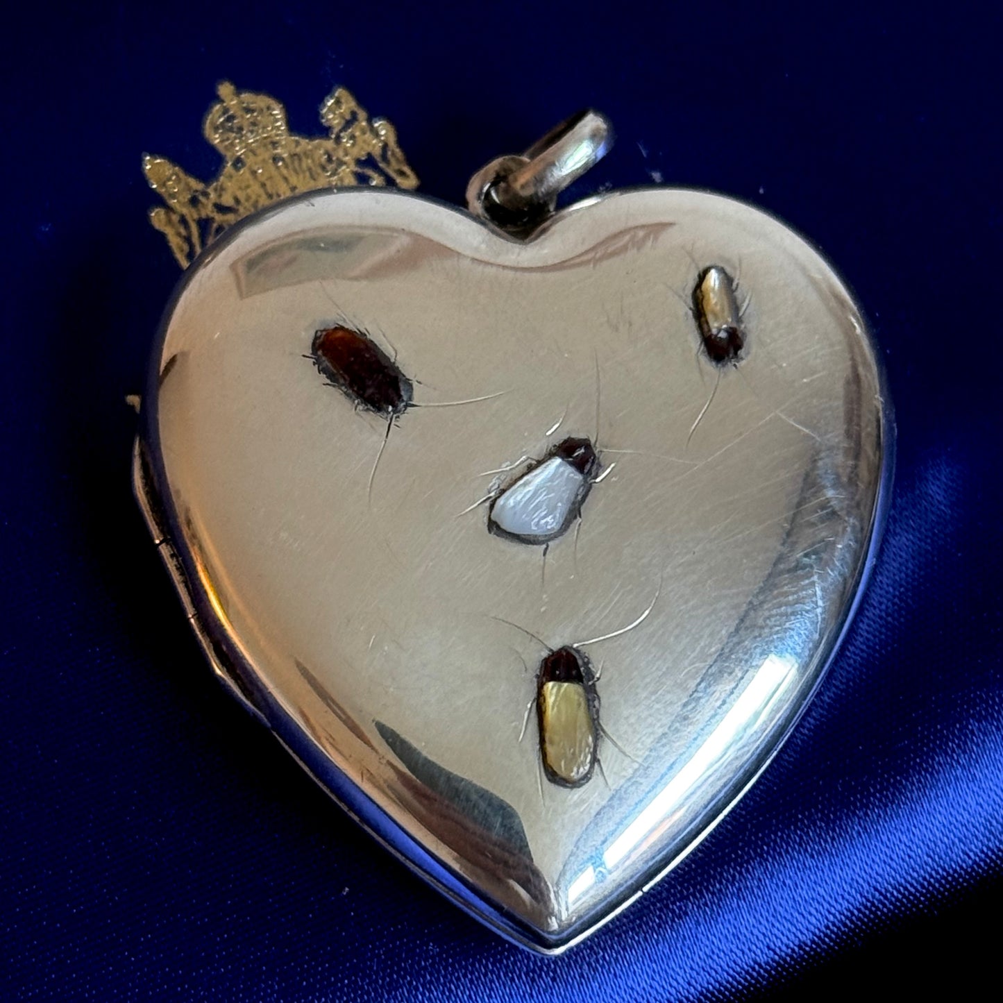 Shibayama Heart Locket Pendant in Sterling Silver