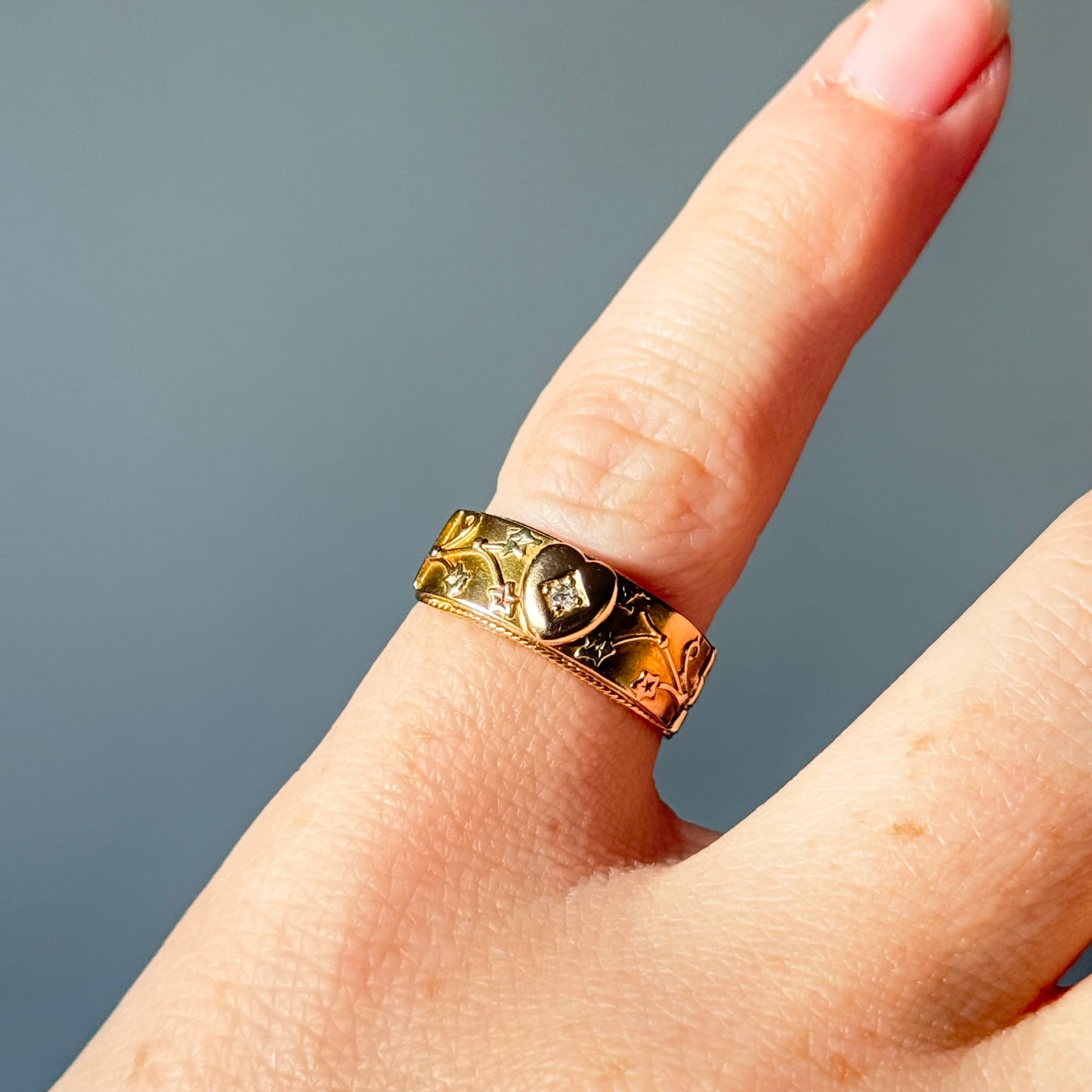 Edwardian Diamond "DEAREST" Locket Ring in 18 Carat Gold
