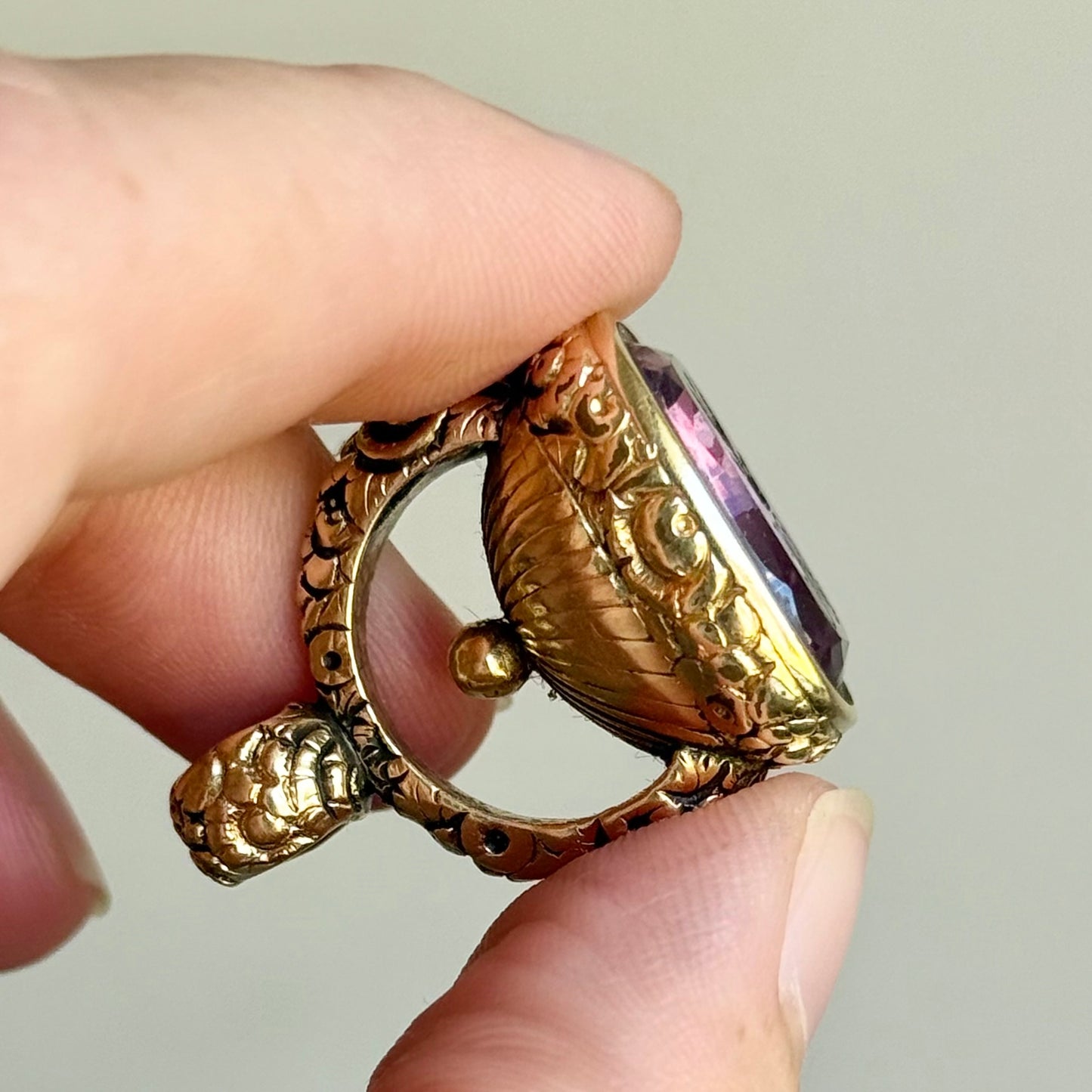 Antique Heavy Intaglio Fob Pendant; Circa 1880