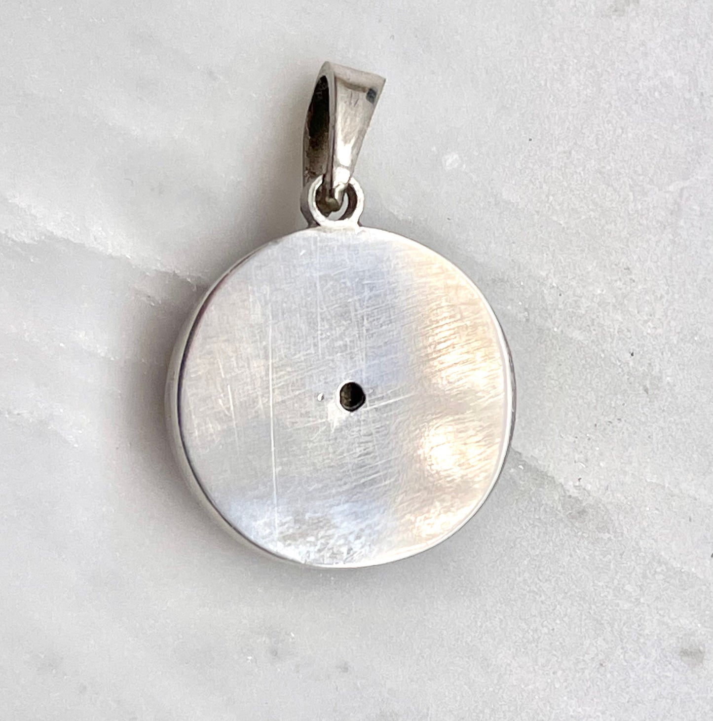 Vintage Trompe loeil Accordion Player Handmade Pendant in Sterling Silver