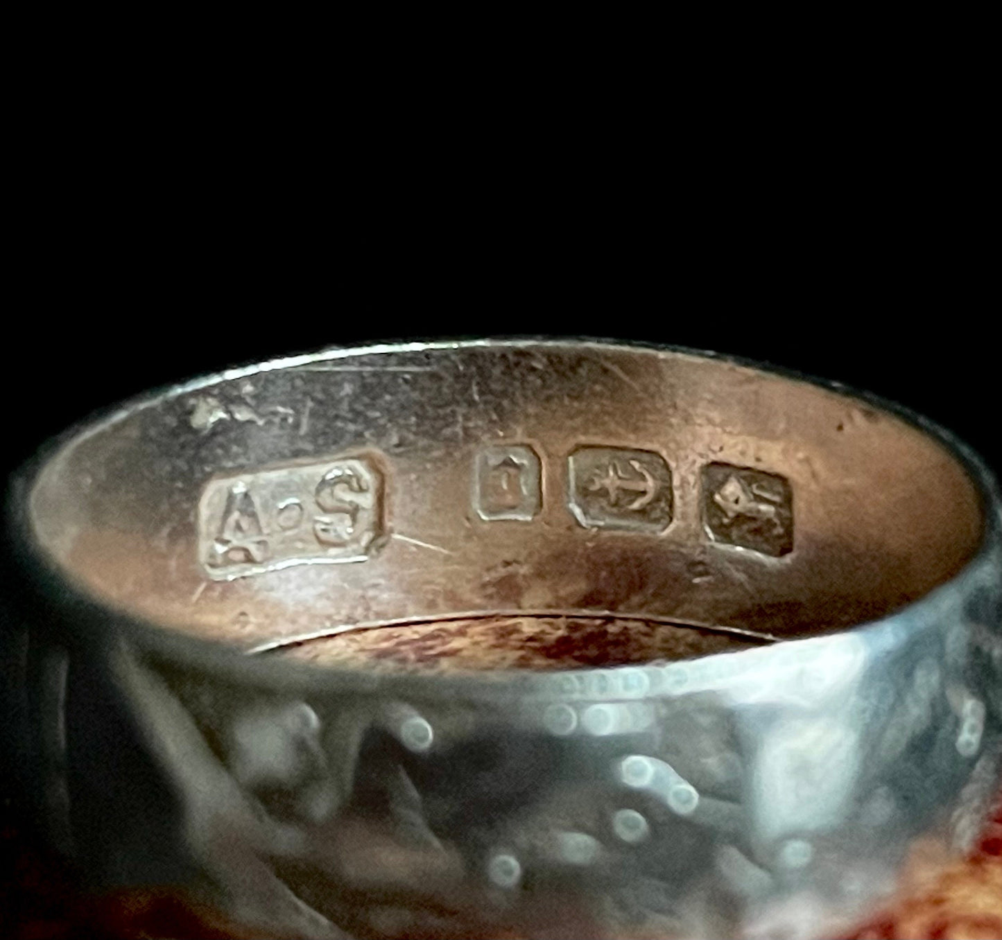 Antique Victorian Silver Mizpah Ring; Circa 1881