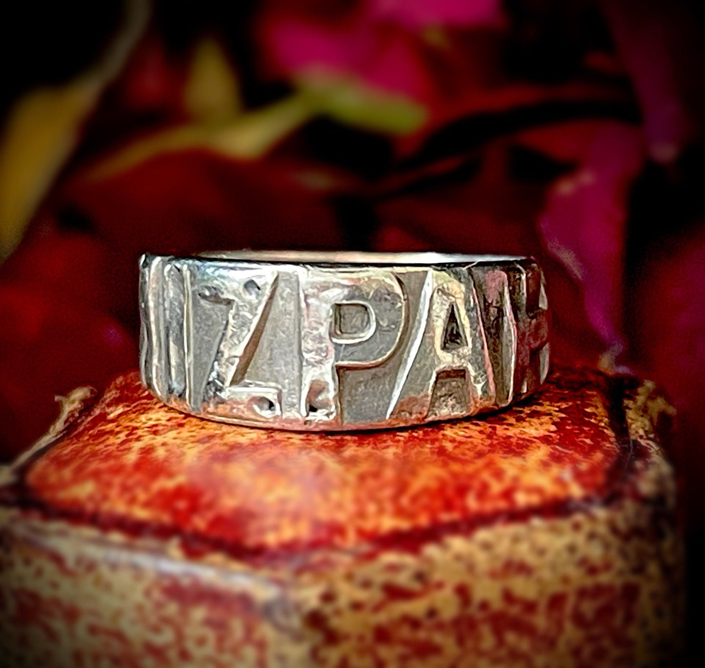 Antique Victorian Silver Mizpah Ring; Circa 1880