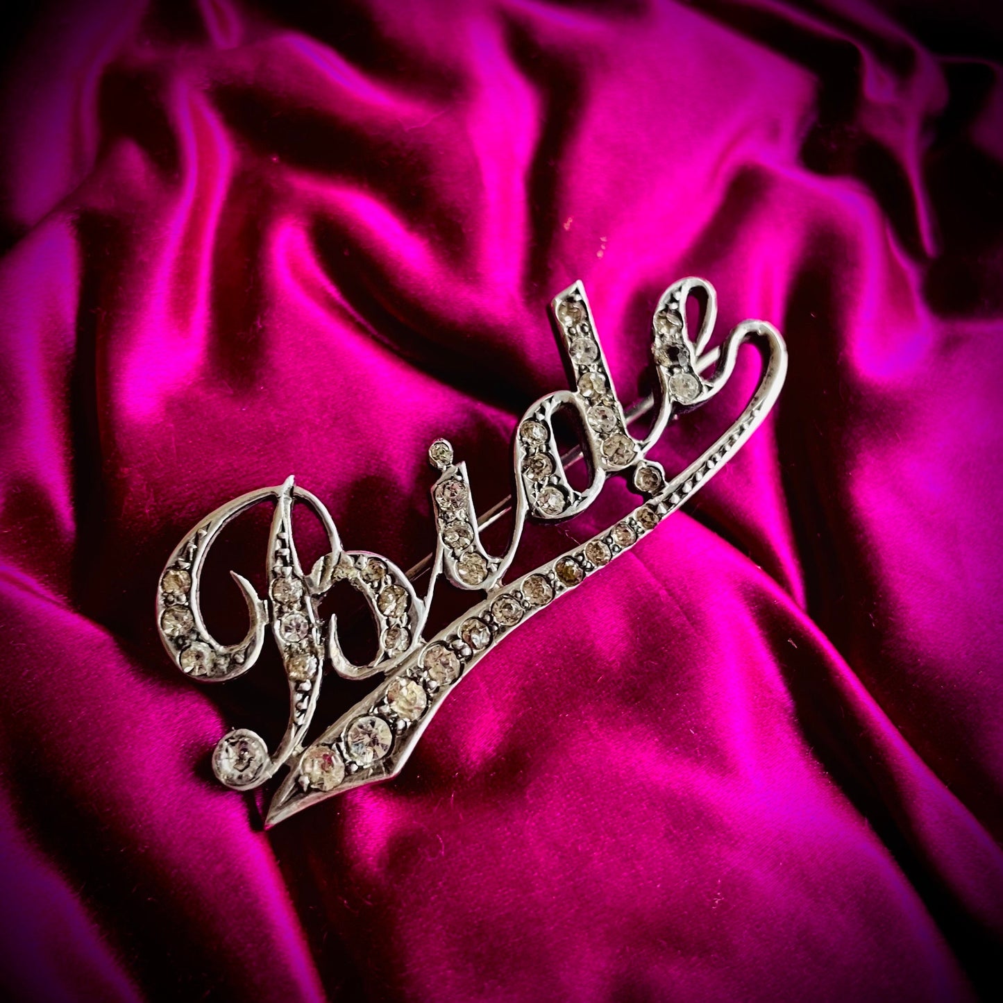 Antique 'Bide' Paste Brooch in Silver; Circa 1905