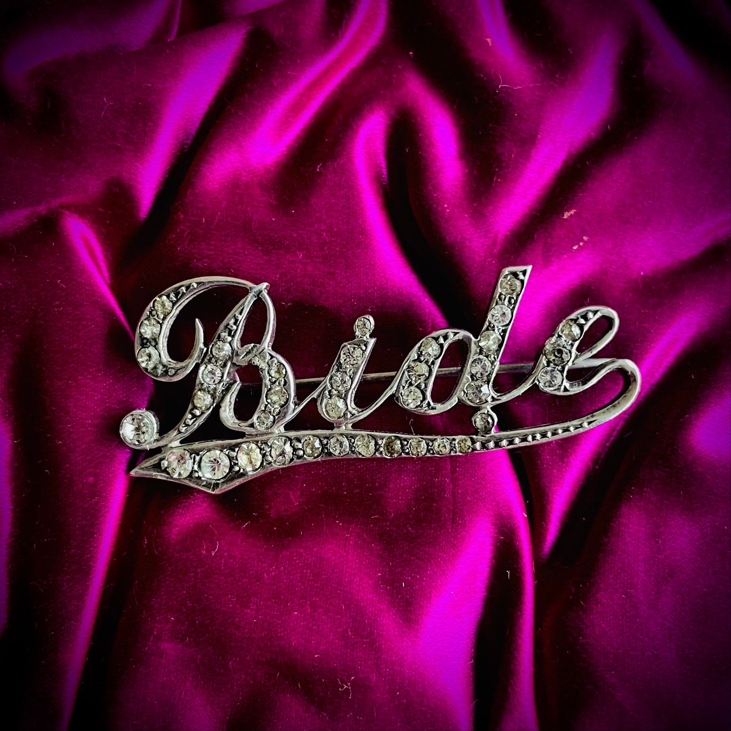 Antique 'Bide' Paste Brooch in Silver; Circa 1905