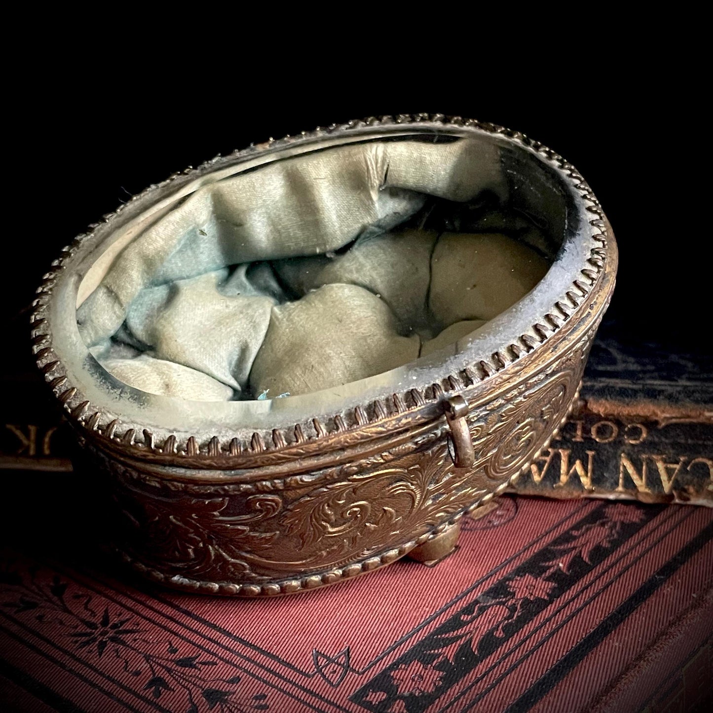 Antique French Ormolu Bevelled Jewellery Box; Circa 1890
