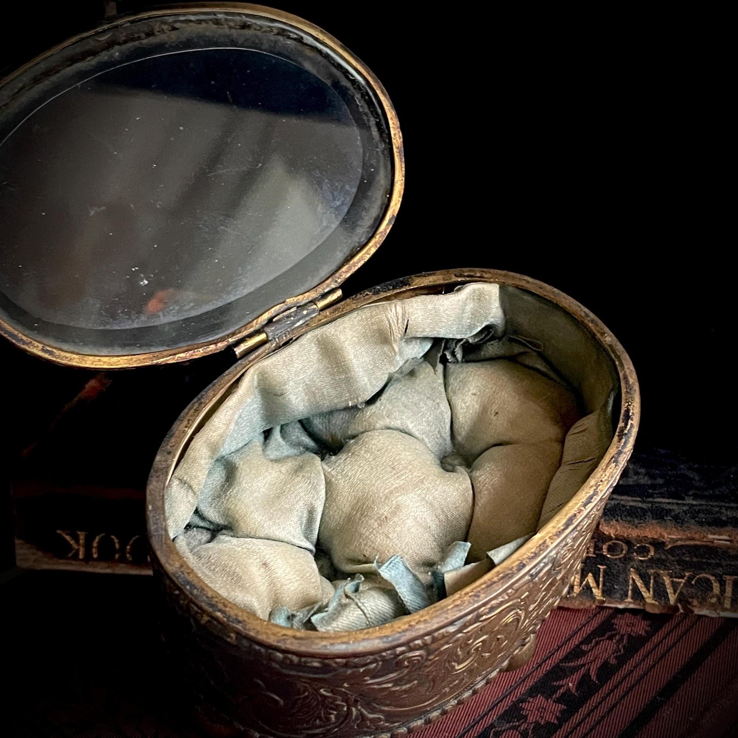 Antique French Ormolu Bevelled Jewellery Box; Circa 1890