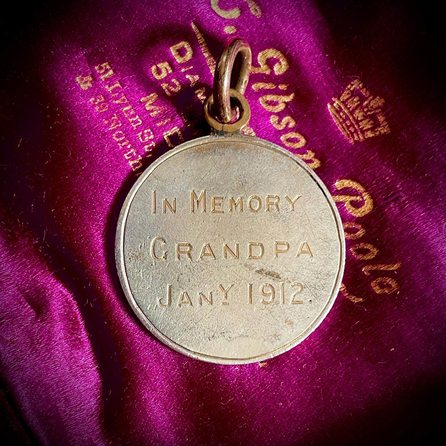 Mourning Token George III Coin Pendant; Circa 1912