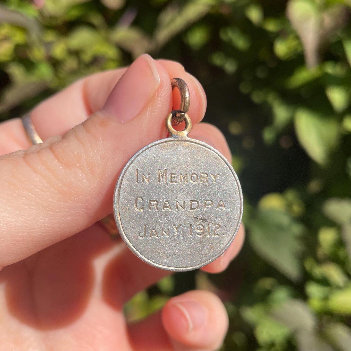 Mourning Token George III Coin Pendant; Circa 1912