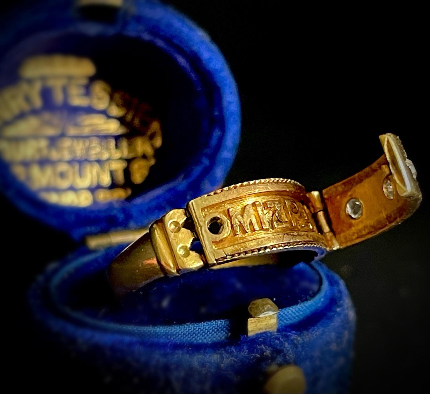 Antique Diamond Secret Compartment 'MIZPAH' Ring Created In 18 Carat Gold; Circa 1870