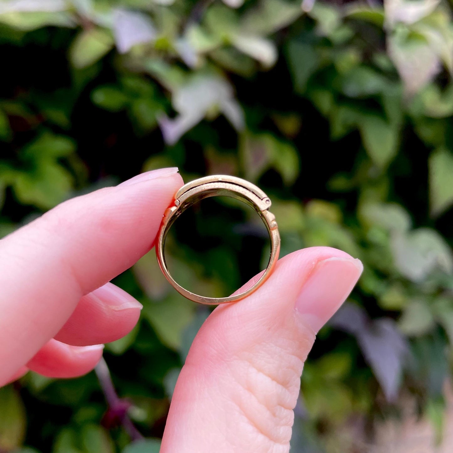 Antique Diamond Secret Compartment 'MIZPAH' Ring Created In 18 Carat Gold; Circa 1870