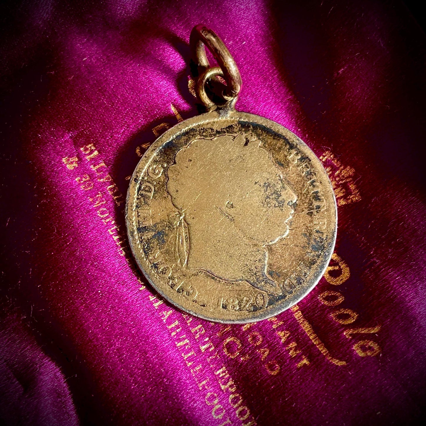 Mourning Token George III Coin Pendant; Circa 1912