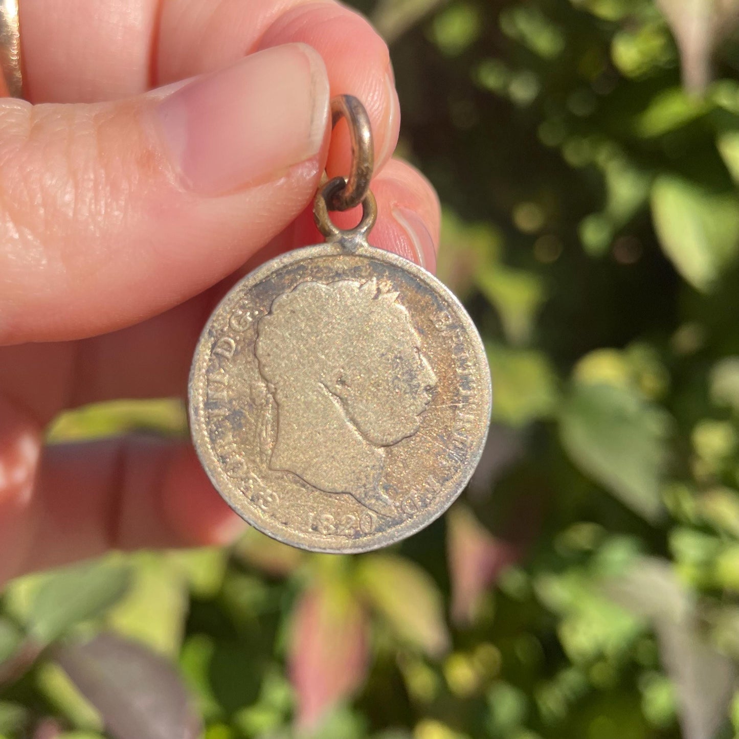 Mourning Token George III Coin Pendant; Circa 1912