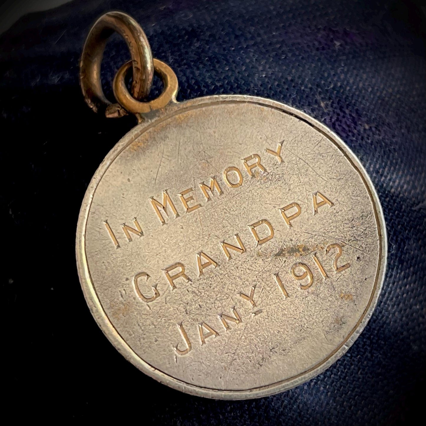Mourning Token George III Coin Pendant; Circa 1912
