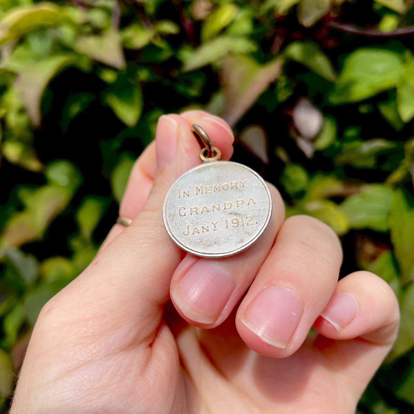 Mourning Token George III Coin Pendant; Circa 1912