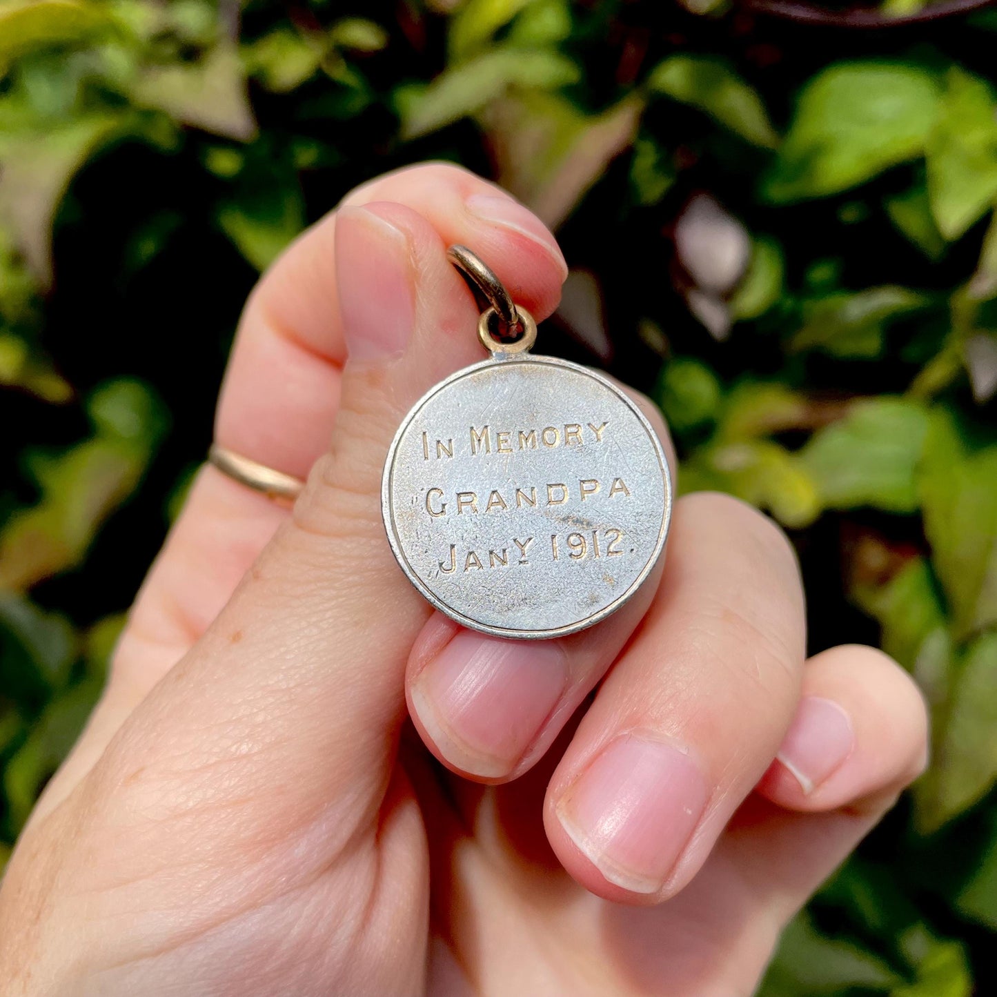 Mourning Token George III Coin Pendant; Circa 1912