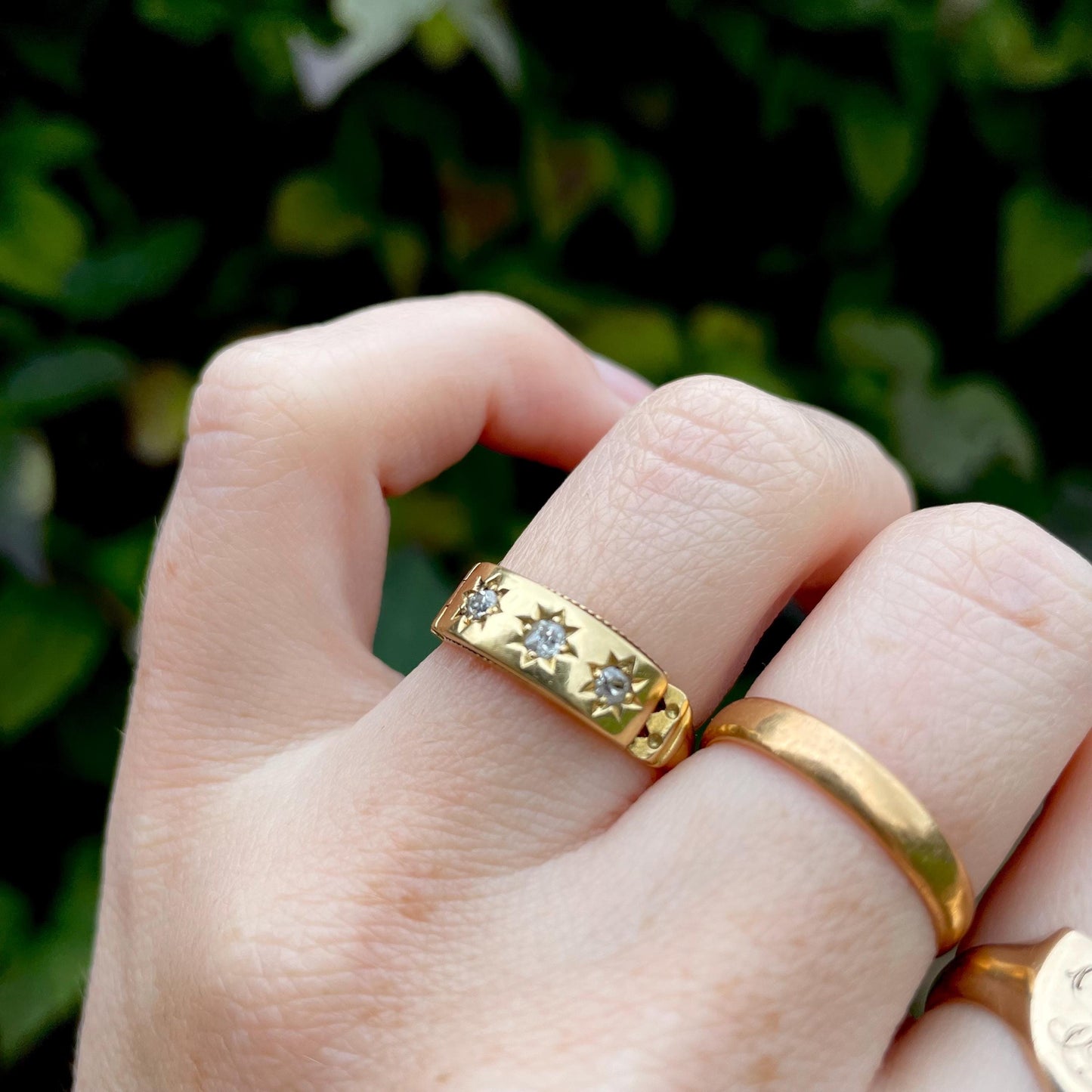 Antique Diamond Secret Compartment 'MIZPAH' Ring Created In 18 Carat Gold; Circa 1870