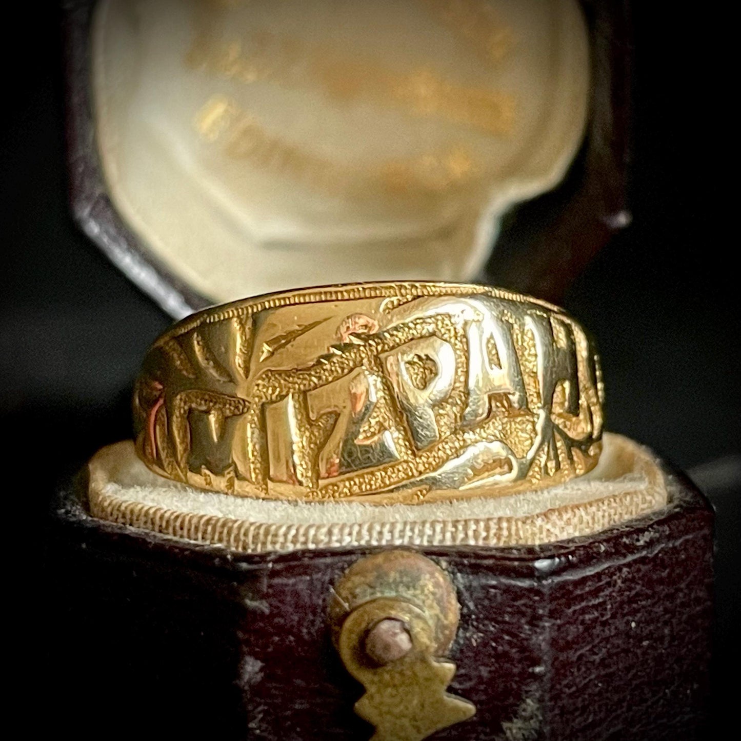 Victorian Mizpah Ring Created In 18 Carat Gold; Circa 1897
