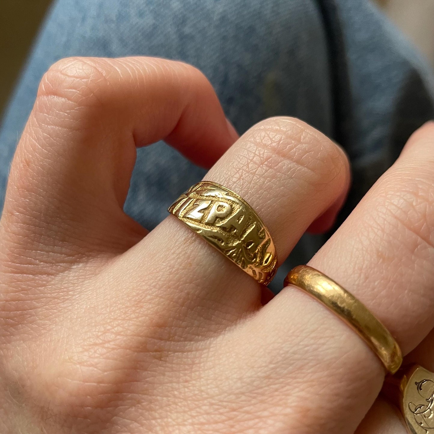 Victorian Mizpah Ring Created In 18 Carat Gold; Circa 1897