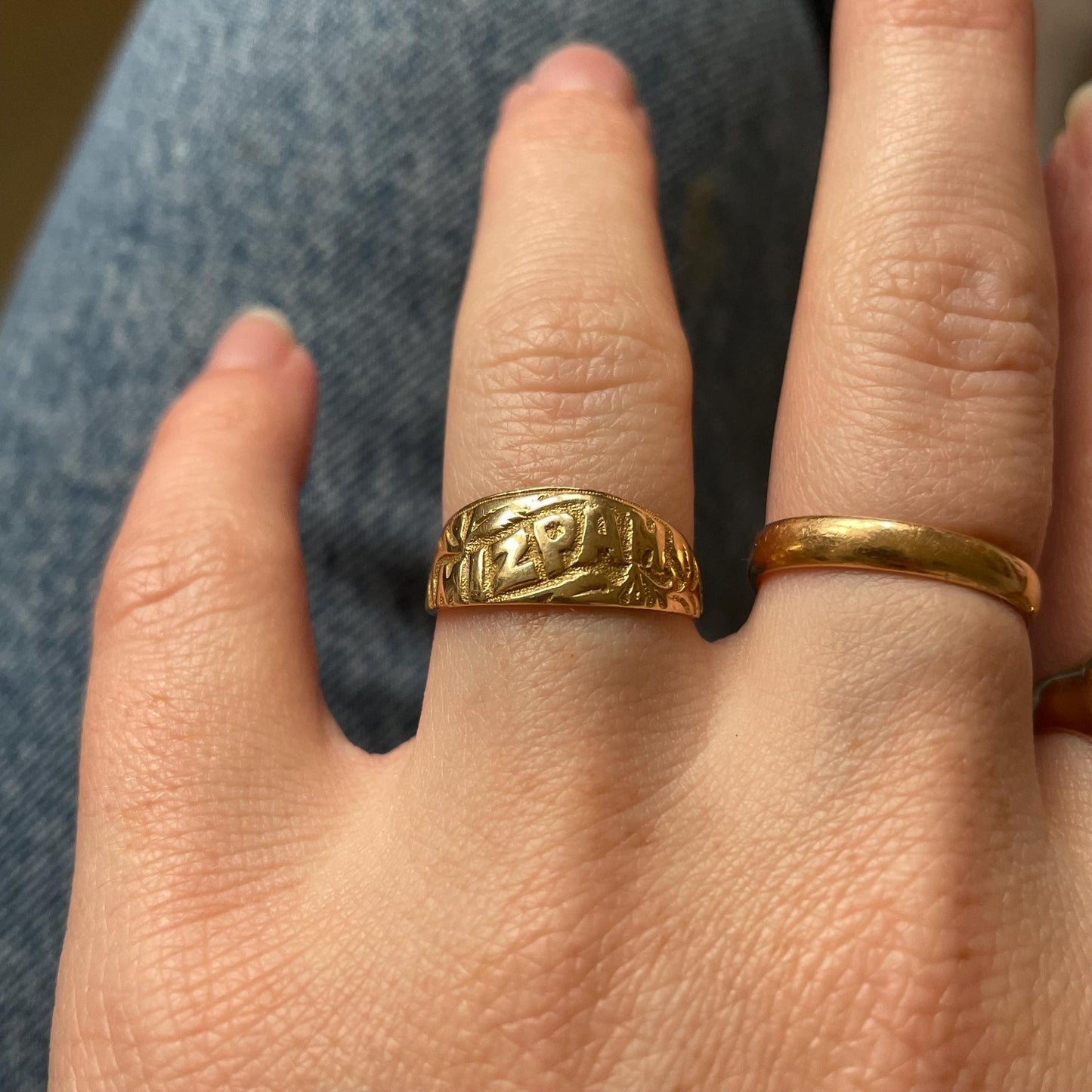 Victorian Mizpah Ring Created In 18 Carat Gold; Circa 1897