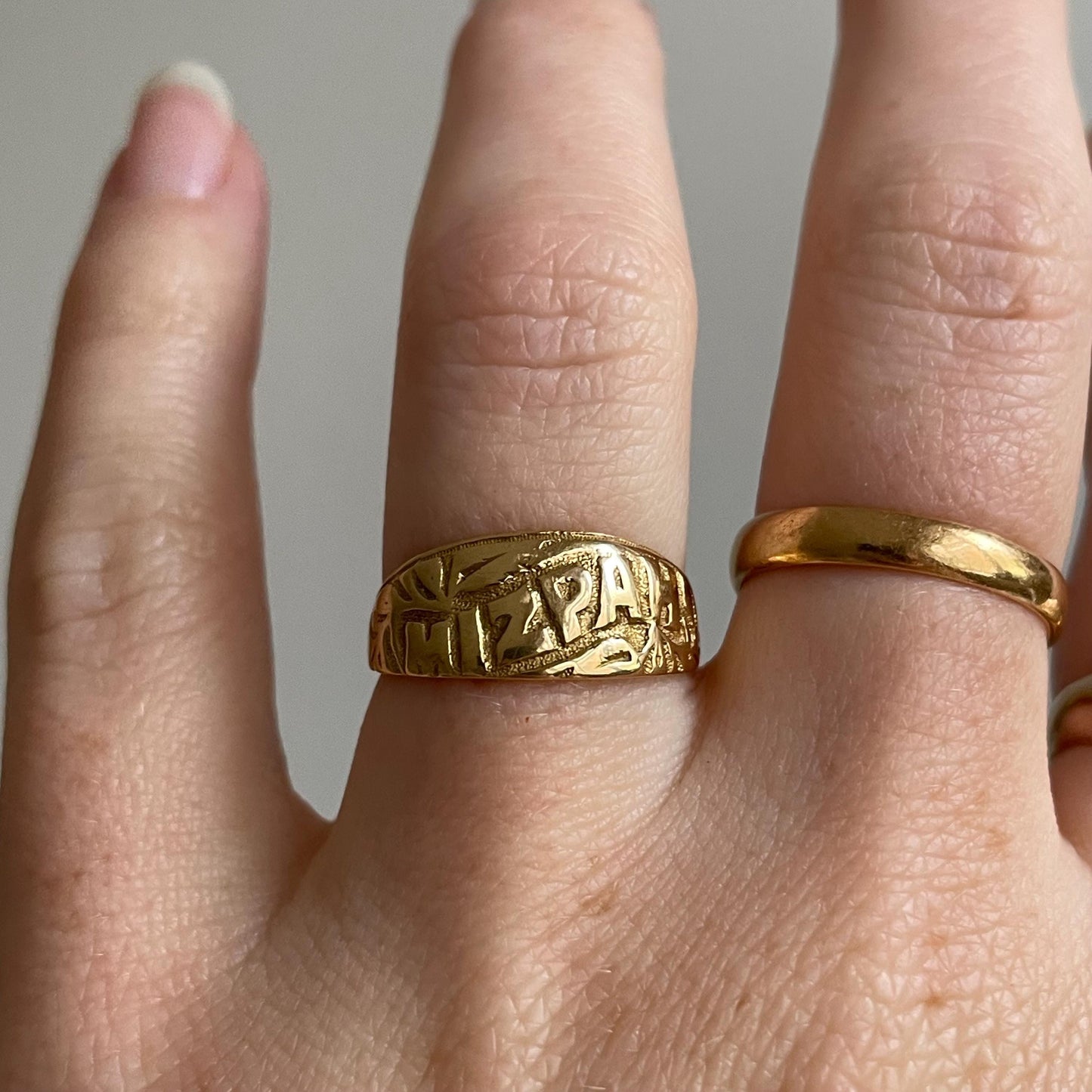 Victorian Mizpah Ring Created In 18 Carat Gold; Circa 1897