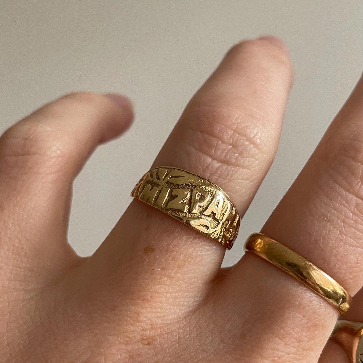 Victorian Mizpah Ring Created In 18 Carat Gold; Circa 1897