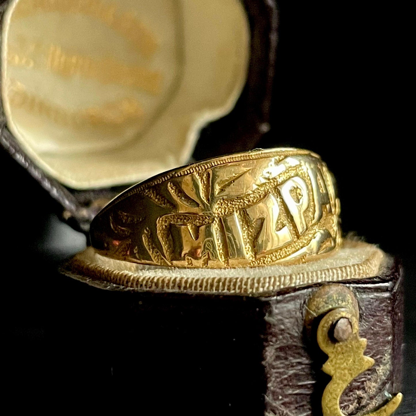 Victorian Mizpah Ring Created In 18 Carat Gold; Circa 1897