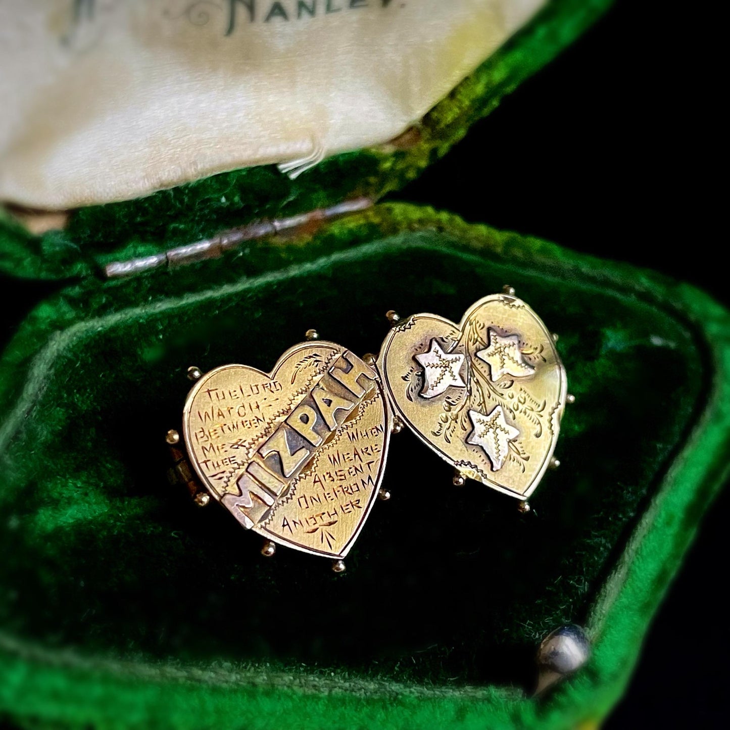 Edwardian Mizpah Brooch Created In 9 Carat Gold; Circa 1905