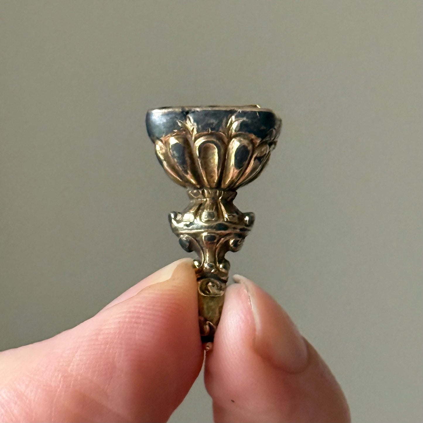 Victorian Intaglio Fob in Gold Casing; Circa 1880