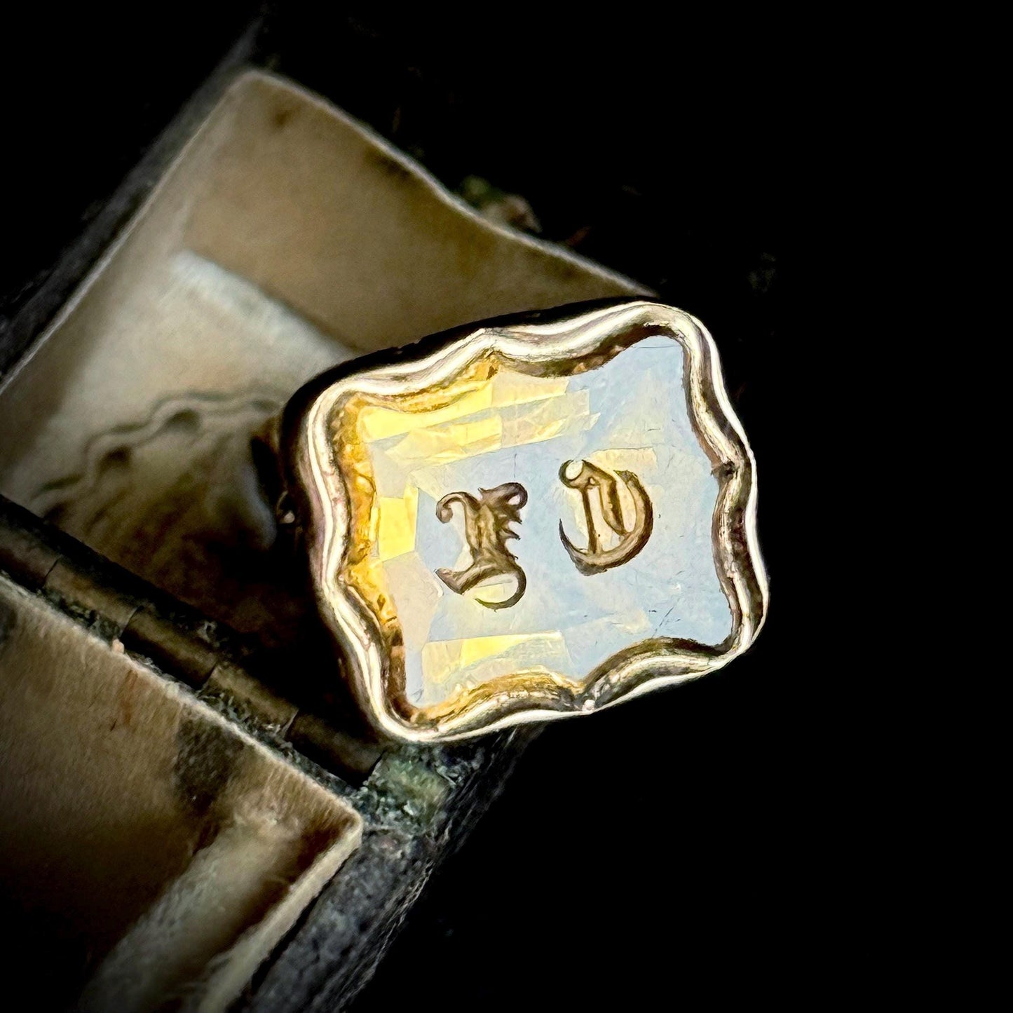 Victorian Intaglio Fob in Gold Casing; Circa 1880