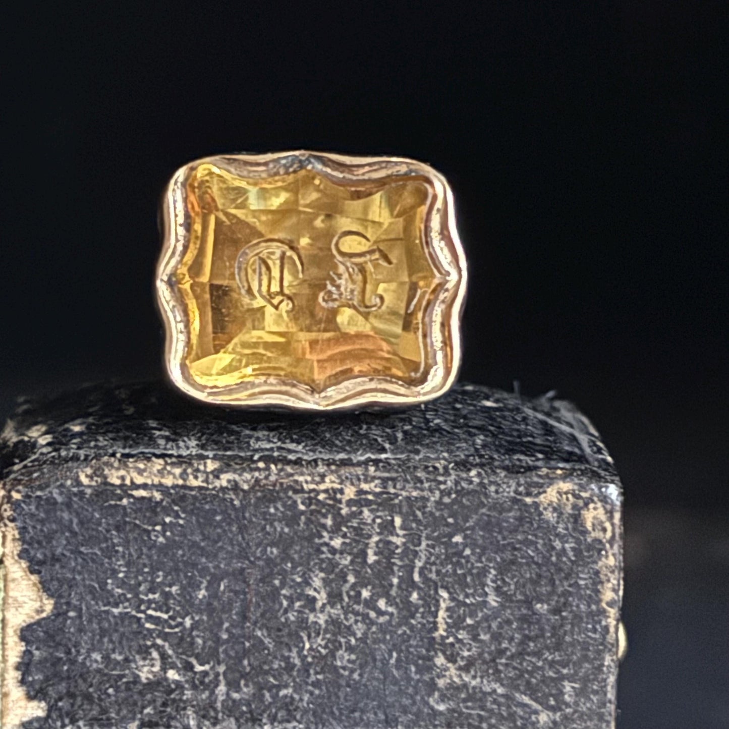Victorian Intaglio Fob in Gold Casing; Circa 1880