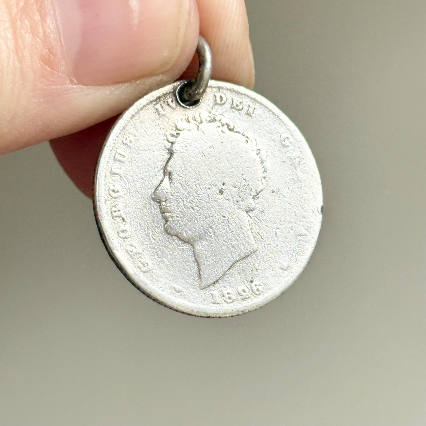 Georgian Love Token ‘TO' Coin Pendant; Circa 1826