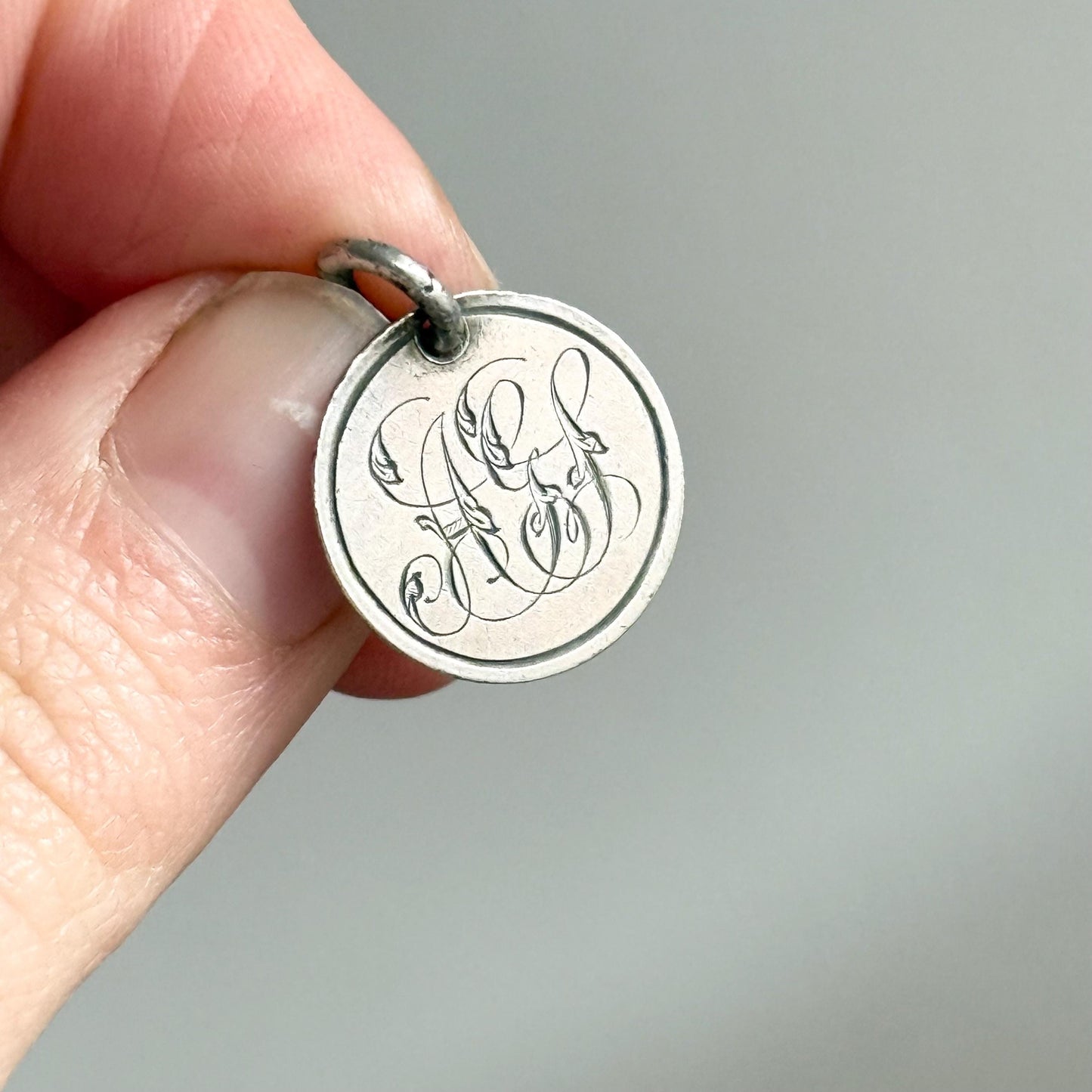 Early Victorian Love Token ‘AGS' Coin Pendant; Circa 1850