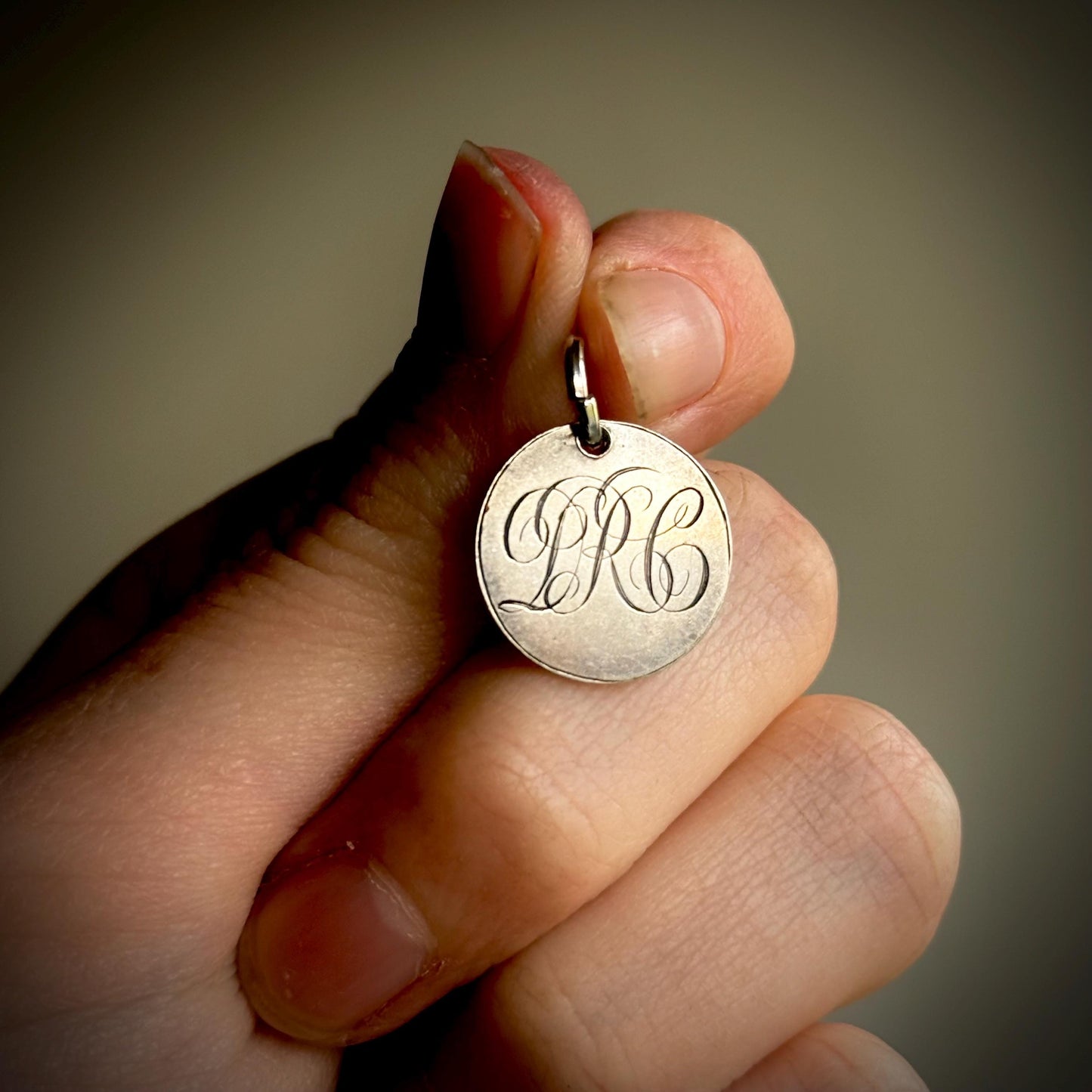 Victorian Love Token ‘DRC' Coin Pendant; Circa 1899