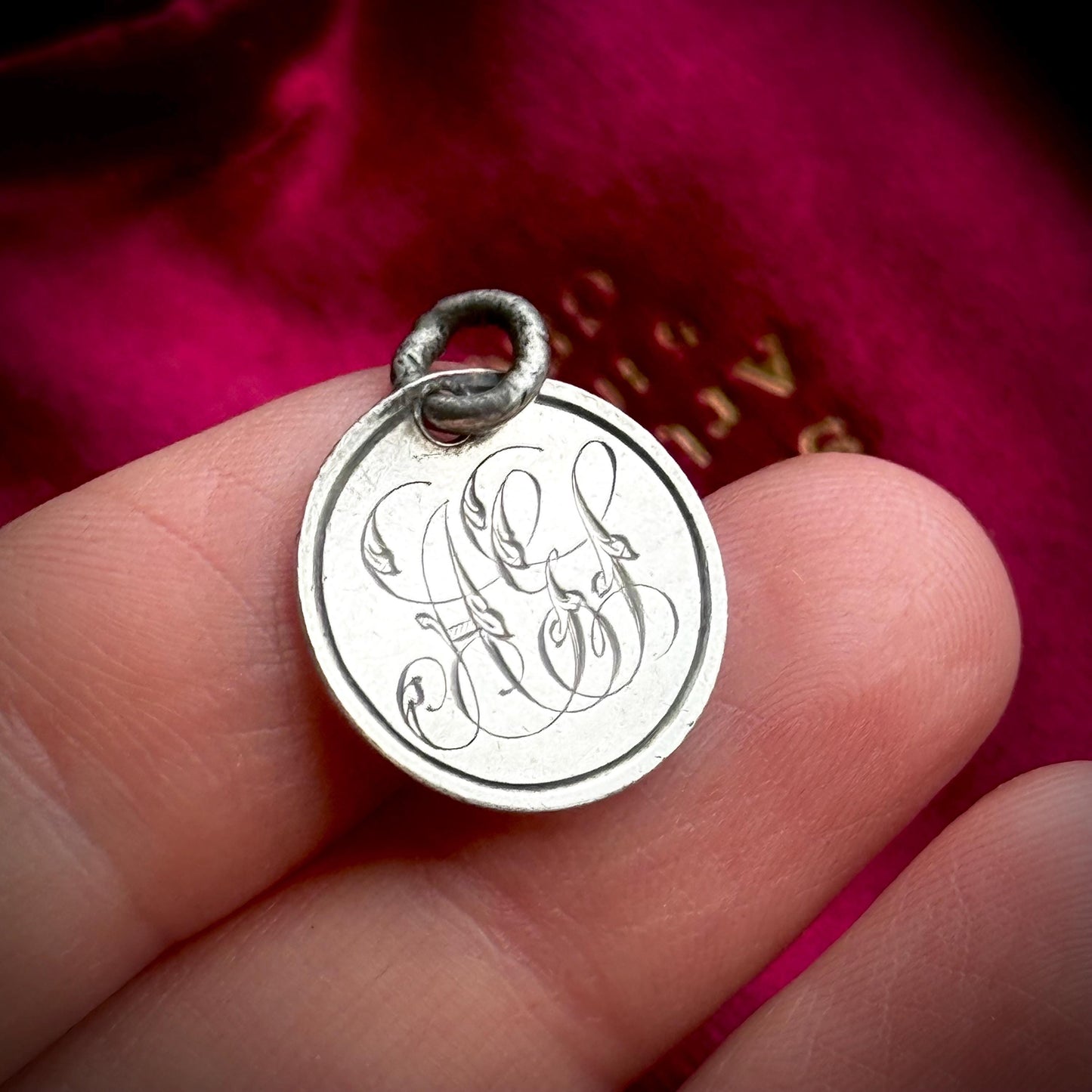 Early Victorian Love Token ‘AGS' Coin Pendant; Circa 1850