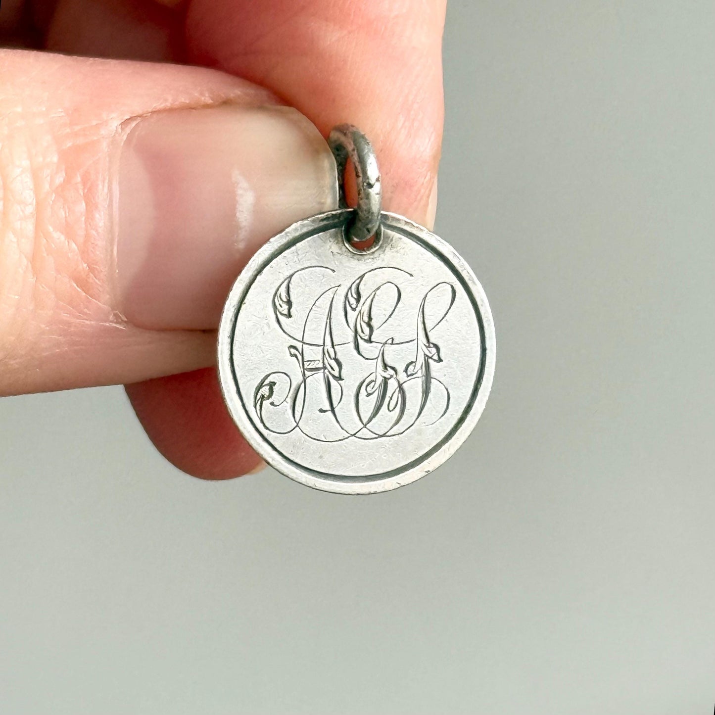 Early Victorian Love Token ‘AGS' Coin Pendant; Circa 1850