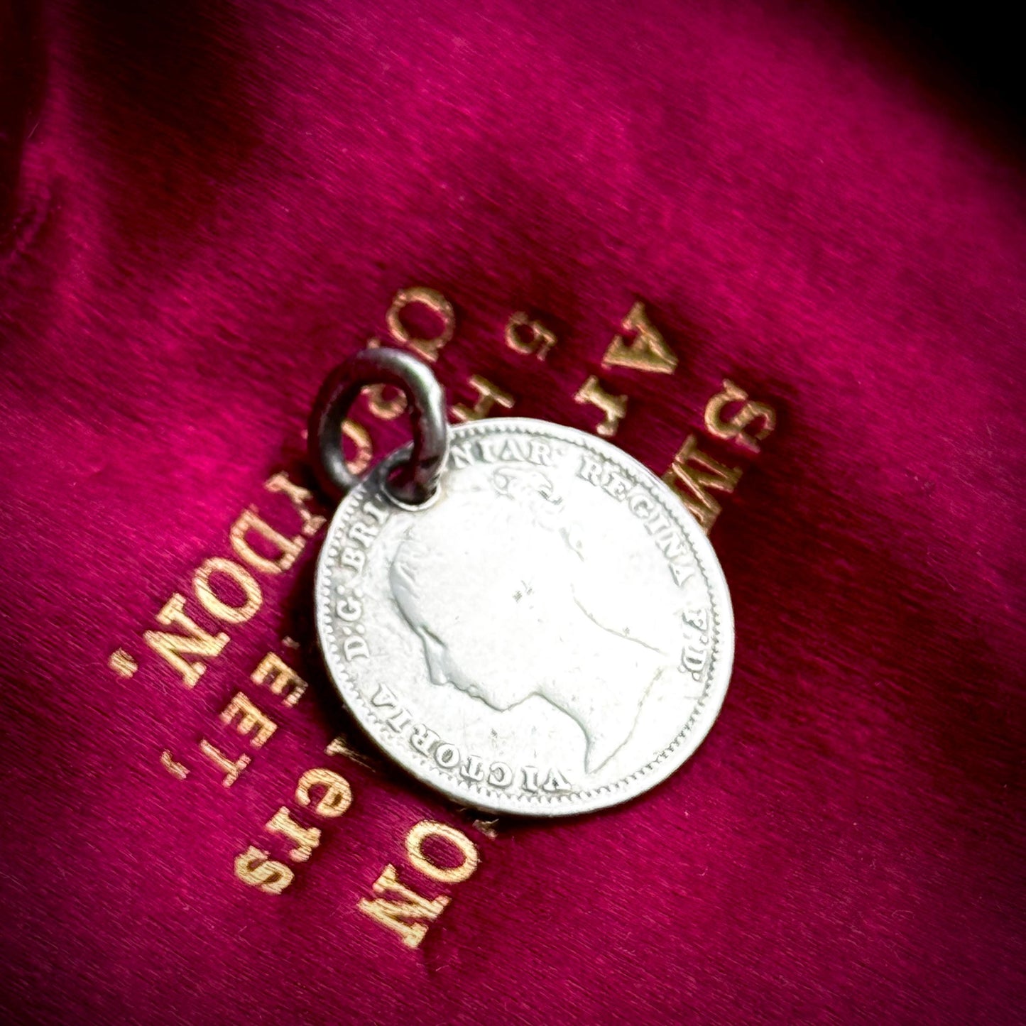 Early Victorian Love Token ‘AGS' Coin Pendant; Circa 1850