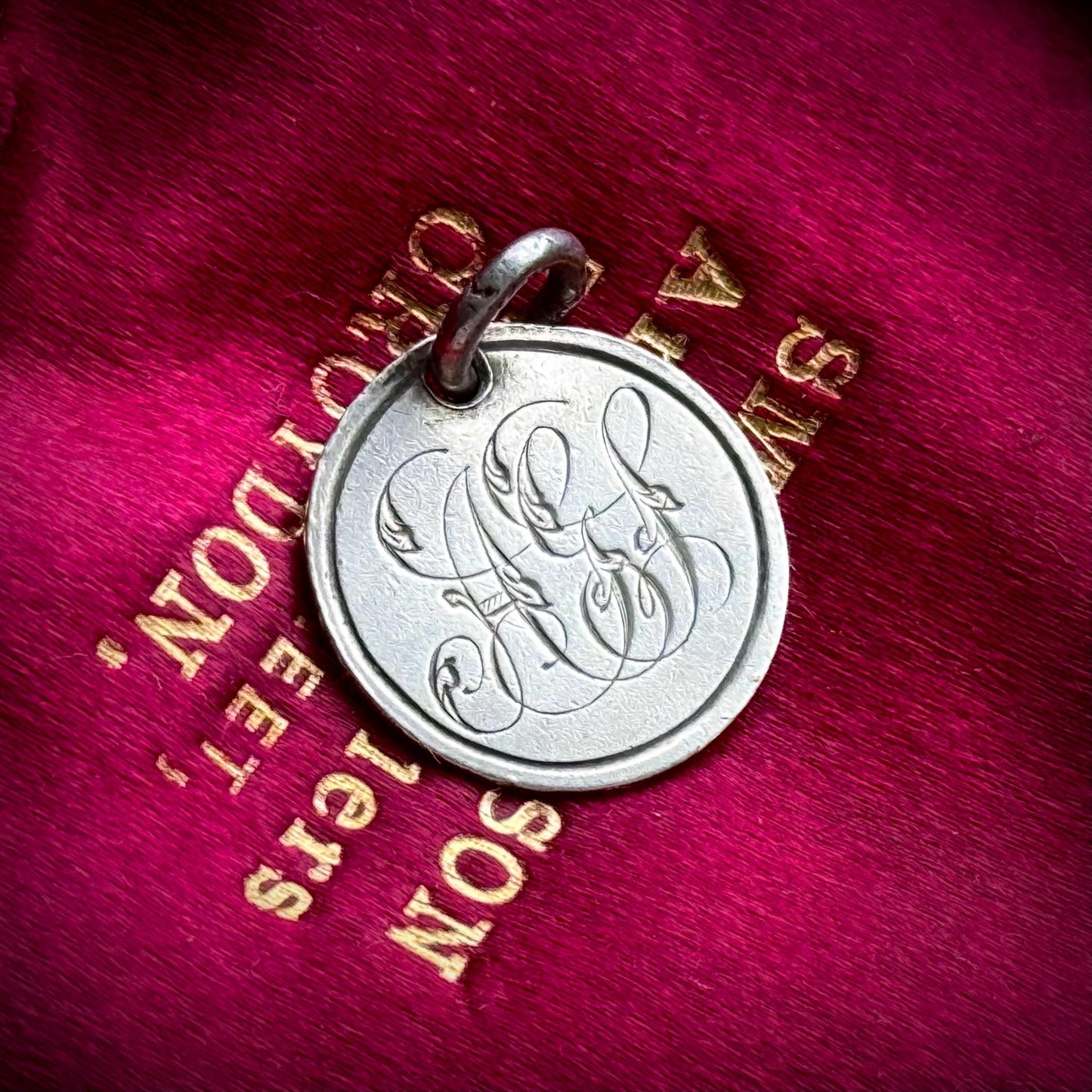 Early Victorian Love Token ‘AGS' Coin Pendant; Circa 1850