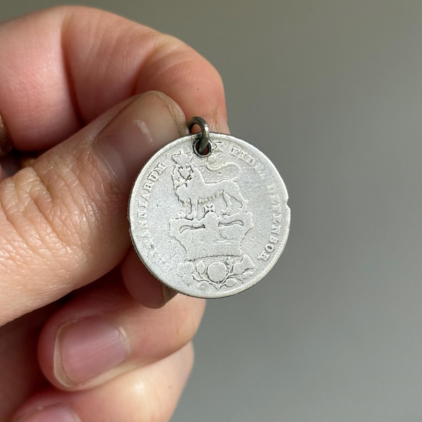 Georgian Love Token ‘CJL' Coin Pendant; Circa 1820
