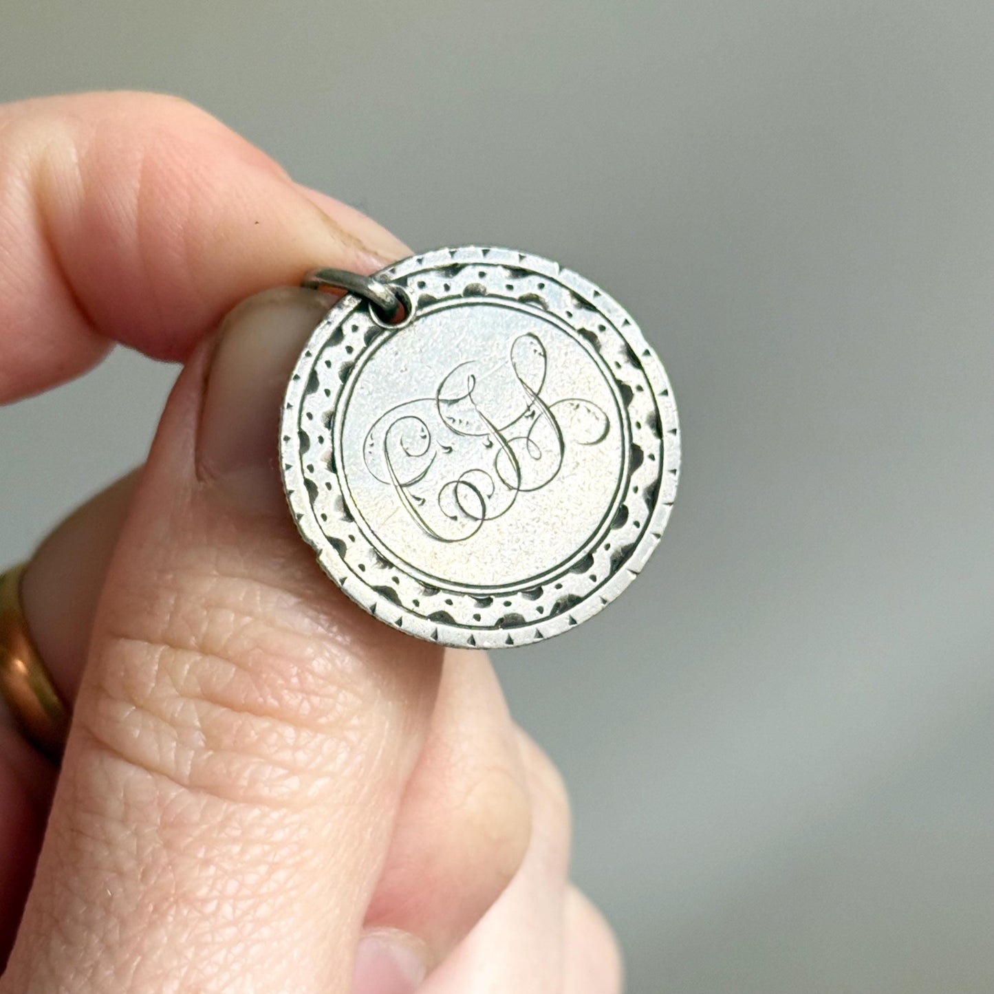 Georgian Love Token ‘CJL' Coin Pendant; Circa 1820